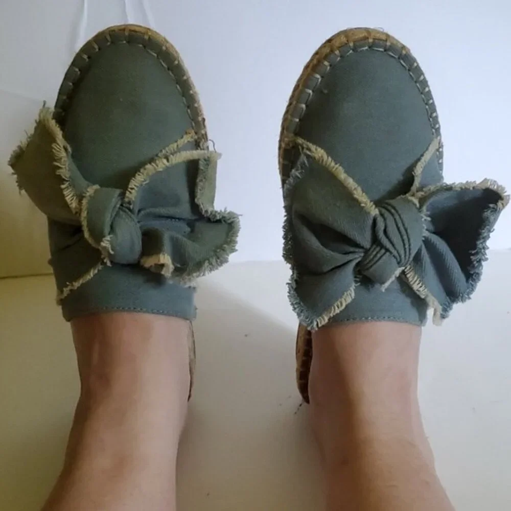 DV by Dolce Vita Espadrilles Sandals Blue Denim SHOES Women's WOMAN'S Size 6